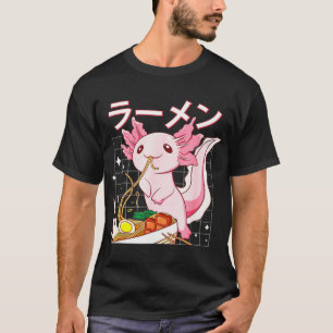 T-shirt Kawaii Axolotl Manger Ramen nouilles Anime Girls T