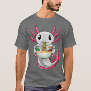 T-shirt Kawaii Axolotl Otaku Japonais Anime Ramen nouilles