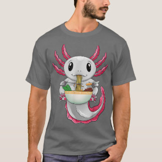 T-shirt Kawaii Axolotl Otaku Japonais Anime Ramen nouilles