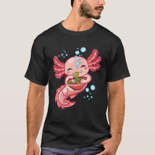T-shirt Kawaii Axolotl Ramen Ado Filles Enfants Japonais A