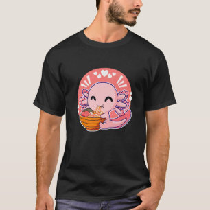 T-shirt Kawaii Axolotl Ramen mignon Axolotl japonais Anime