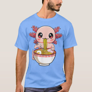T-shirt Kawaii Axolotl Ramen nouilles Anime japonais Otaku