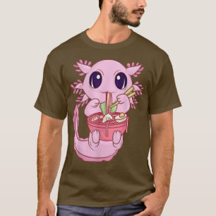 T-shirt Kawaii Axolotl Ramen nouilles Anime japonais Otaku