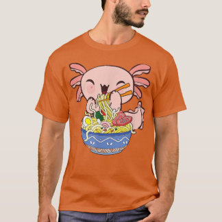 T-shirt Kawaii Axolotl Ramen nouilles Anime Japonaise Enfa