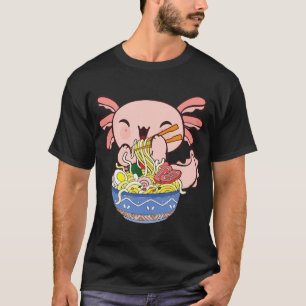 T-shirt Kawaii Axolotl Ramen nouilles Anime Japonaise Enfa