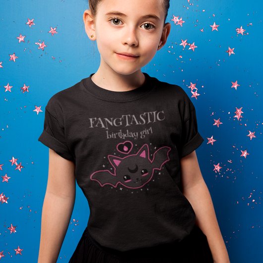 T-shirt Kawaii Bat Halloween fête d'anniversaire de fille