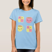 T-shirt Kawaii Battenberg Gâteau & Coupe de Thé (Devant)