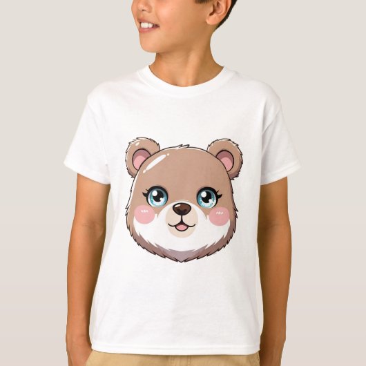T-shirt Kawaii Bear Head (Devant)
