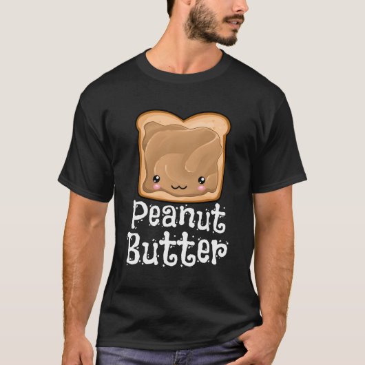 T-shirt Kawaii Beurre D'Arachide Jelly Pbj Jumeaux Hallowe (Devant)