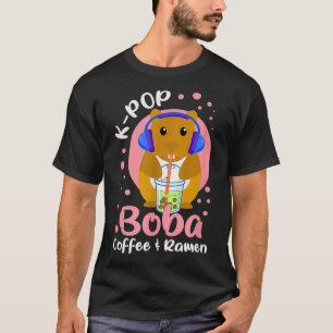 T-shirt Kawaii Boba Et KPop Girls Coffee Ramen K-Pop