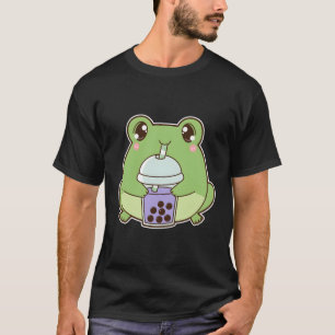 T-shirt Kawaii Boba Frog Froggy Taro Bubble Lait Thé