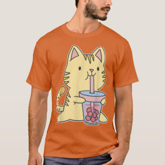 T-shirt Kawaii Boba Tea Cat Japon Sweet Otaku Harajuku Nek