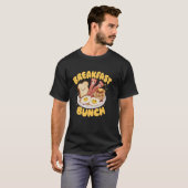 T-shirt Kawaii Breakfast Bunch Pancake Bacon and Eggs (Devant entier)
