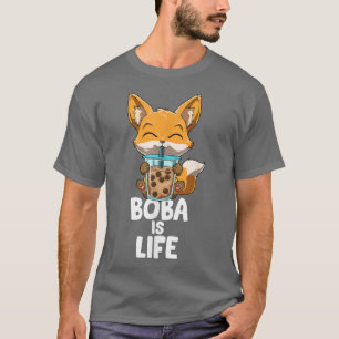 T-shirt Kawaii Bubble Tea Fox drôle Anime