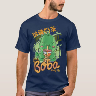 T-shirt Kawaii Bubble Tea T-Rex Drôle Boba Tea