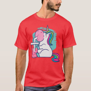 T-shirt Kawaii Bubble Tea Unicorn Boba Unicorn Boire Bu