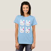 T-shirt Kawaii Bunny Émotions (Devant entier)