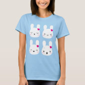 T-shirt Kawaii Bunny Émotions (Devant)