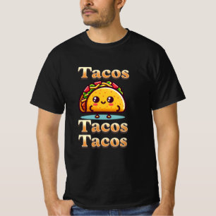 T-shirt Kawaii Cartoon Tacos