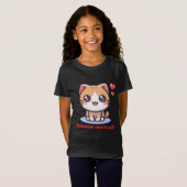 T-Shirt Kawaii Cat Cuteness Overness Art (Devant entier)