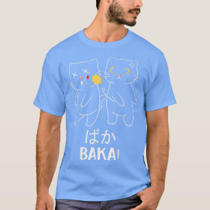 T-shirt Kawaii Chat Baka Anime Drôle Japonais mignon Graph