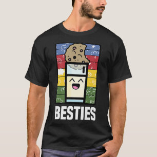 T-shirt Kawaii Cookie et Milk Lover Food Pun Bestfriend M