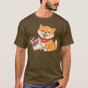 T-shirt Kawaii Corgi adore Bubble Tea Funny Boba's Welsh D