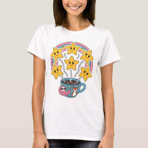 T-shirt Kawaii - Coupe Arc-en-ciel mignonne avec é