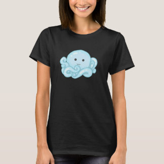 T-shirt Kawaii Cute Aesthetic Happy Pastel Blue Octopus