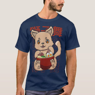 T-shirt Kawaii Cute Anime Dingo Otaku Japonais Ramen Noodl