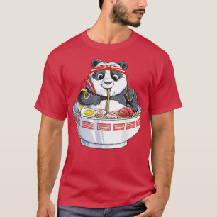 T-shirt Kawaii Cute Anime Panda Otaku Japanese Ramen Noodl