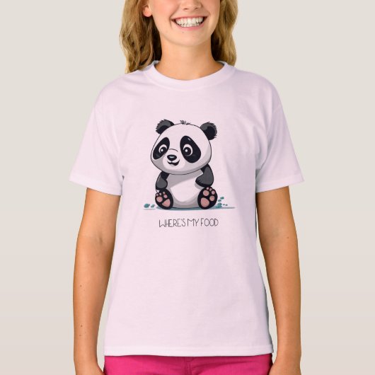 T-shirt Kawaii Cute Baby Panda Design (Devant)