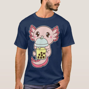 T-shirt Kawaii Cute Boba Axolotl Banana Lychee Bubble Pear