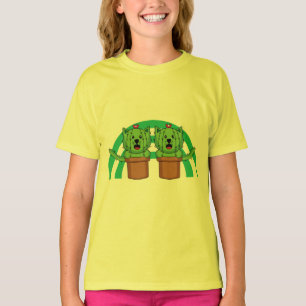 T-shirt Kawaii Cute Cat Cactus Plante Animal