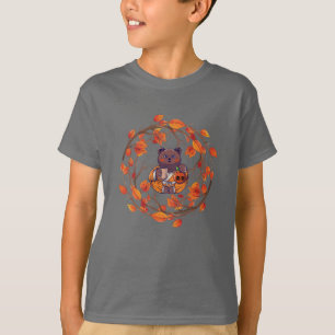 T-shirt Kawaii Cute Chat Japonais Automne Halloween T-Shir