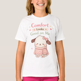 T-shirt Kawaii Cute Puppy Dog Comfort Looks Good On Me