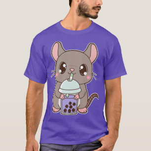 T-shirt Kawaii Cute Zodiac Boba Rat Taro Bubble Pearl Lait