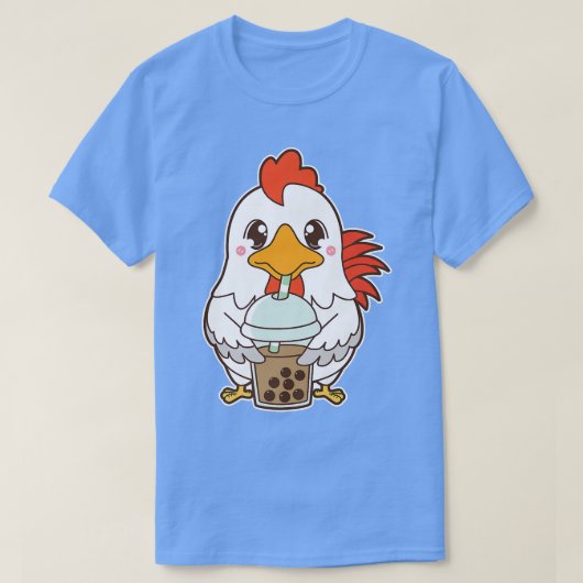 T-shirt Kawaii Cute Zodiac Boba Rooster Classic Bubble Mil (Design devant)