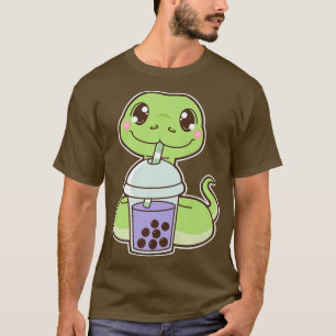 T-shirt Kawaii Cute Zodiac Boba Snake Taro Bubble Pearl Mi
