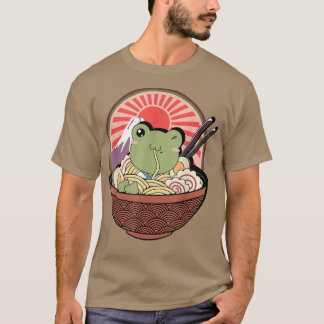 T-shirt Kawaii Frog Ramen Japonais Noodle Anime Frog Enfan