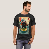 T-shirt Kawaii Gamer Cat Ramen Retro Japanese Funny Cat Ga (Devant entier)
