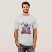 T-shirt Kawaii Ghost mignonne conception de dessin animé a (Devant entier)
