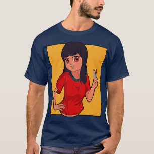 T-shirt Kawaii Girl Lofi esthétique rétro 90s Japonais Wai