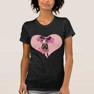 T-shirt Kawaii Girl Pink - écolière
