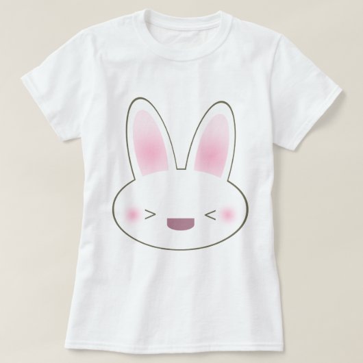 T-SHIRT KAWAII HAPPY BUNNY (Design devant)