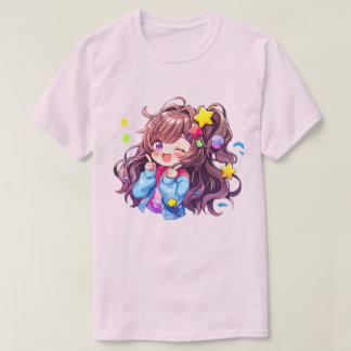 T-shirt Kawaii Happy Loli Star Girl