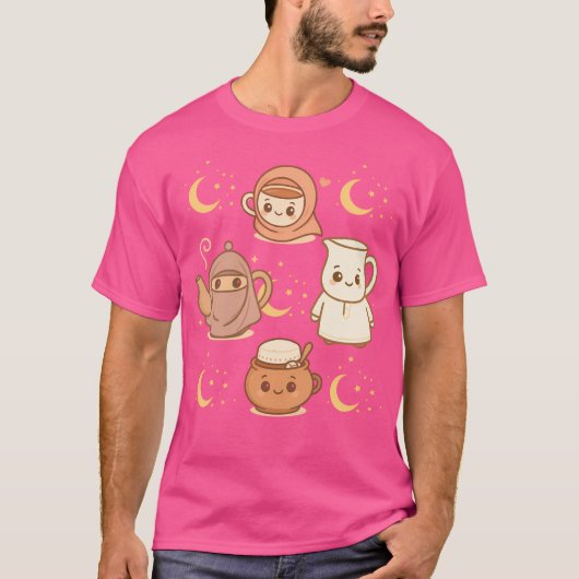 T-shirt Kawaii Hijabi Teaset (Devant)