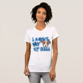T-shirt Kawaii I Love My Pit Bull femmes (Devant entier)