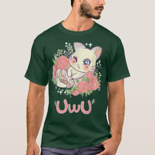 T-shirt Kawaii I UwU Cat I Kawaii Mème mignonne Japon Anim