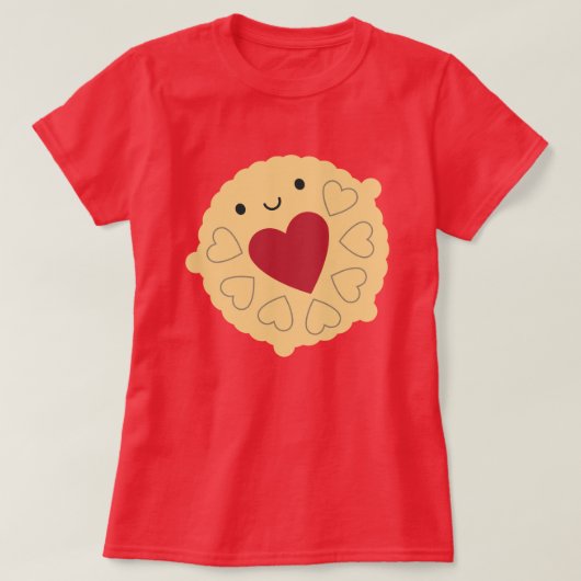 T-shirt Kawaii Jammie Dodger Biscuit (Design devant)